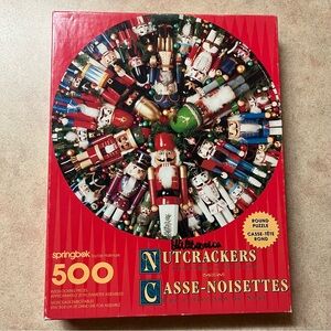 Vintage Springbok "Nutcrackers A Christmas Collection" Round Puzzle 500 Pieces